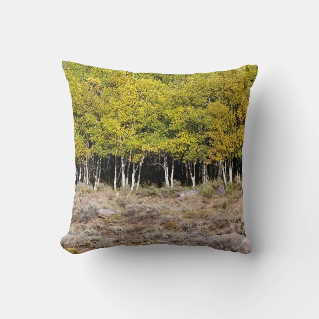 Coussin des feuilles d'automne colorées réversible (Recto)