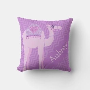 Coussin Des filles violettes nommées chevron de chameau co