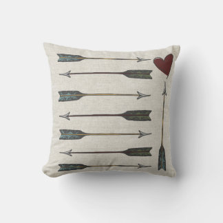 Coussin des flèches de contour de lin