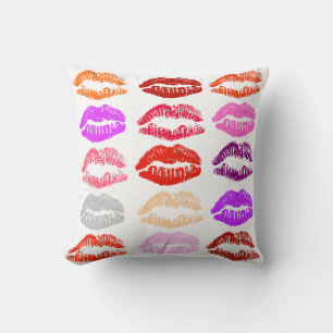 Coussin des lèvres d'art pop (baisers)