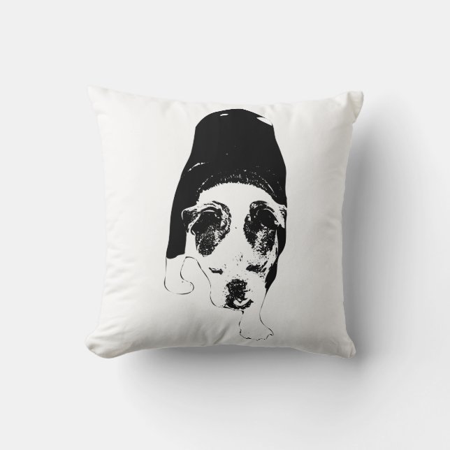 Coussin Des lignes de chien audacieuses apportent du mouve (Recto)