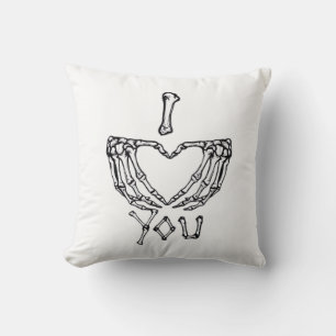 Coussin Des Mains De Squelette Qui Font Un Coeur