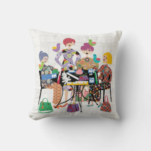 Coussin des oiseaux Mah Jongg