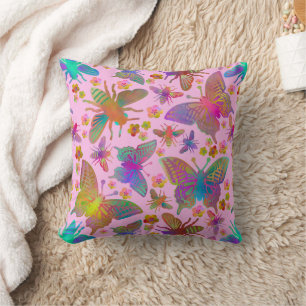 Coussin Des papillons en ruines au coucher du soleil