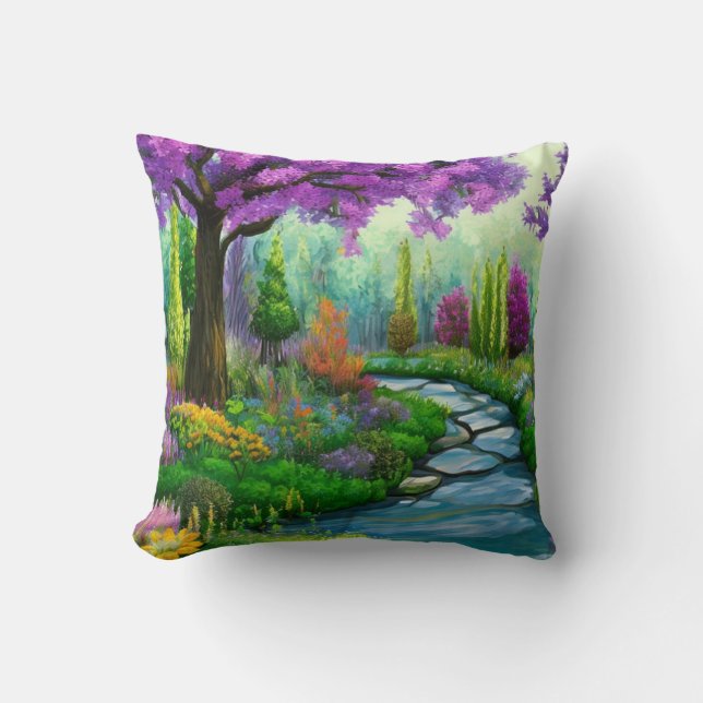 Coussin Des paysages boisés inspirants (Recto)