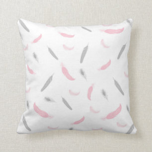 Coussin Des plumes de gris rose jettent l'oreiller