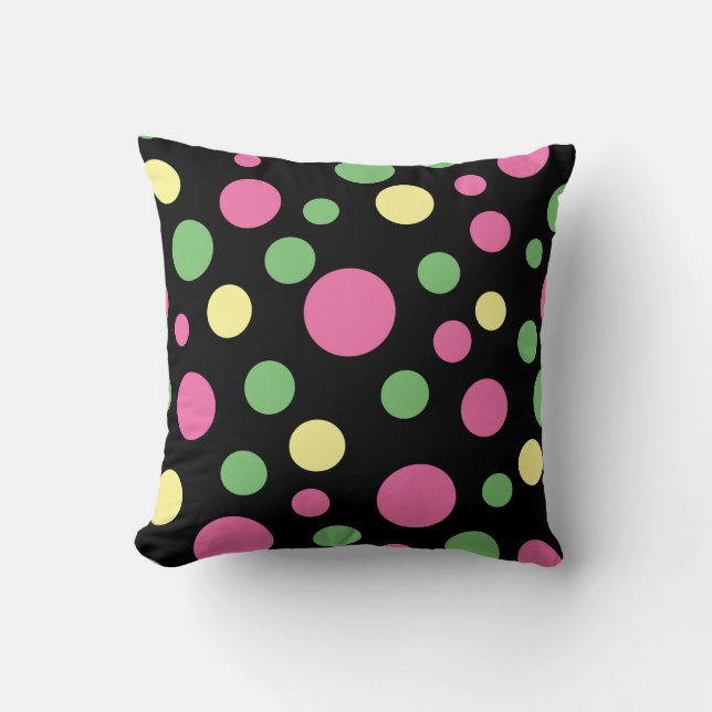 Coussin Des pois colorés lancent l'oreiller (Recto)