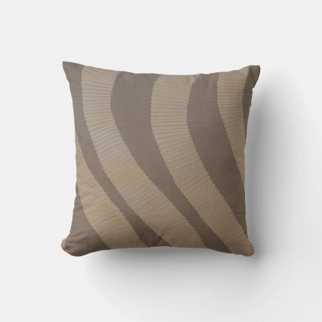 Coussin des rayures de ton terrestre (Recto)