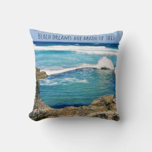 Coussin Des rêves de plage sont faits de cela, des vagues
