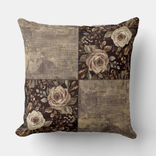 Coussin Des roses luxueuses, vintage et magnifiques sont e