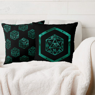 Coussin Dés RPG Emerald Imaginaire Tabletop Retro Gamer