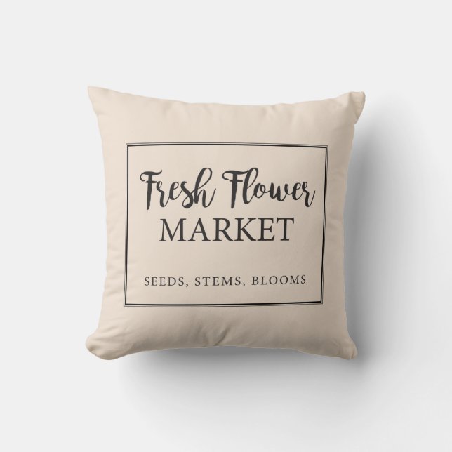 Coussin des signes du marché aux fleurs fraîches (Recto)