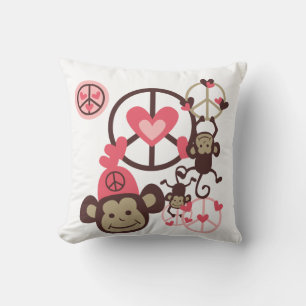 Coussin des singes de la paix