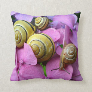 Coussin Des snails de Pink Flowers