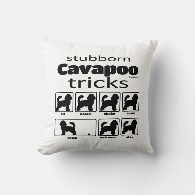 Coussin Des Trucs De Cavapoo Imbéciles (Recto)