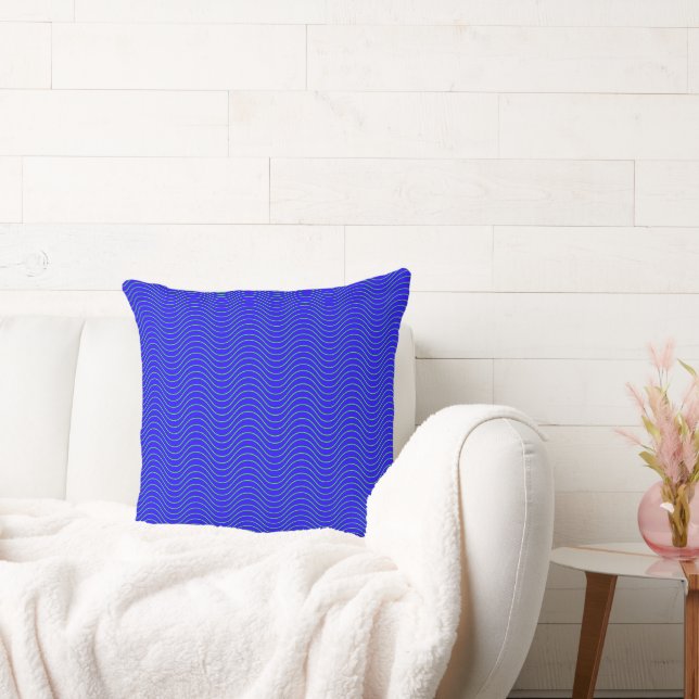 Coussin des vagues bleues (Canapé)