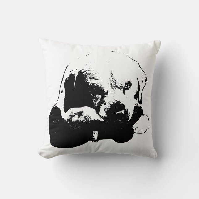 Coussin Des yeux tenaces, un coeur doux (Recto)