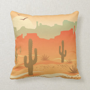Coussin Desert Cactus Southwest Design Jeu d'oreiller