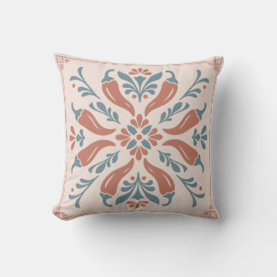 Coussin Desert Chili - Southwest Folk Throw Pillow
