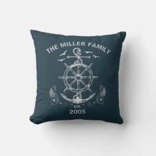 Coussin Design à thème nautique avec décor océanique