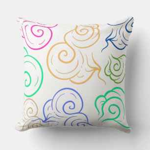 Coussin Design abstrait des couleurs néon