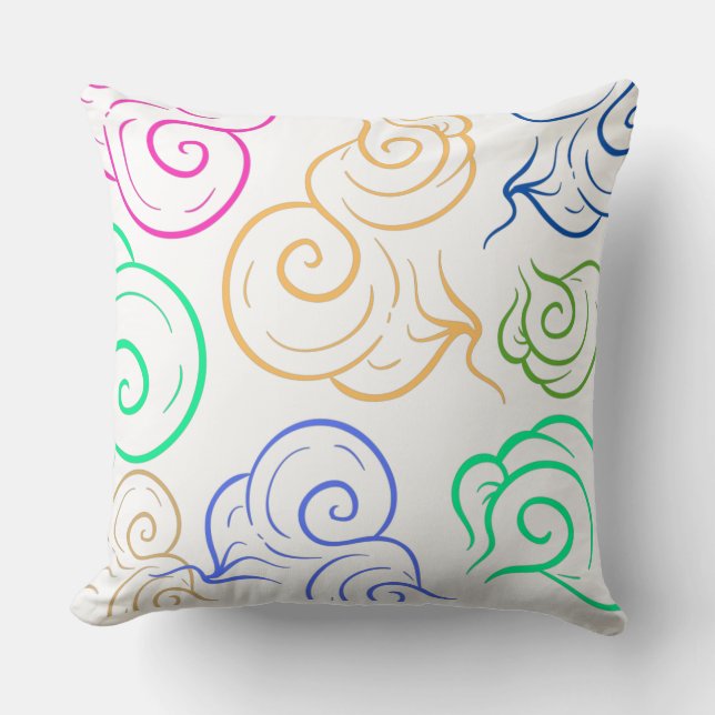 Coussin Design abstrait des couleurs néon (Recto)