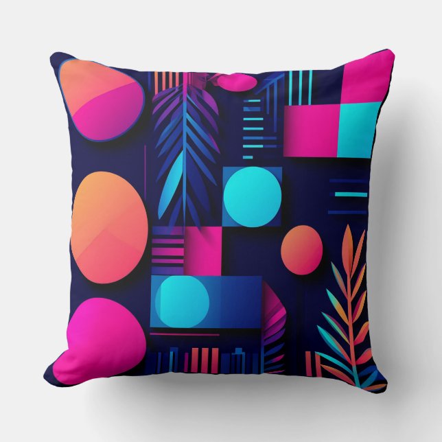 Coussin Design Abstrait Moderne Avec Des Couleurs Vives (Recto)