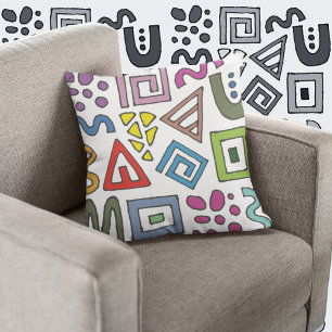 Coussin Design abstrait motif géométrique moderne