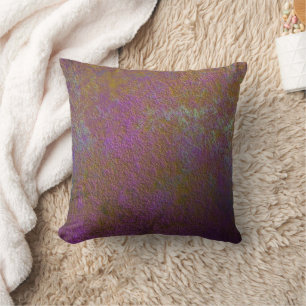 Coussin Design abstrait or et violet