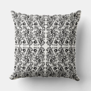 Coussin Design arrière - plan noir blanc