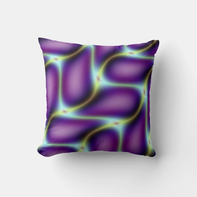Coussin Design Art Déco violet (Recto)