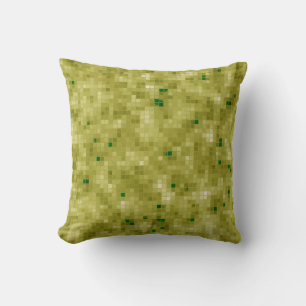 Coussin Design Carrelé Vert