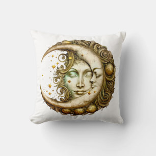 Coussin Design céleste du soleil et de la lune