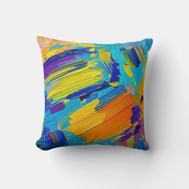 Coussin Design d'art abstrait exceptionnel (Recto)
