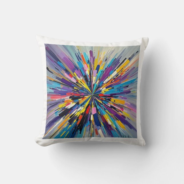 Coussin Design d'art abstrait exceptionnel (Recto)