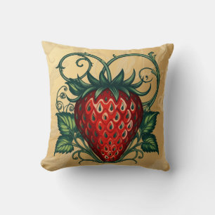 Coussin Design d'art fraise