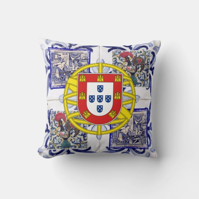 Coussin Design d'art populaire portugais (Recto)