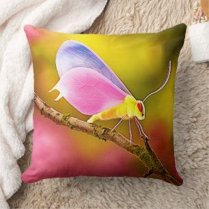 Coussin Design de beauté ailée exotique