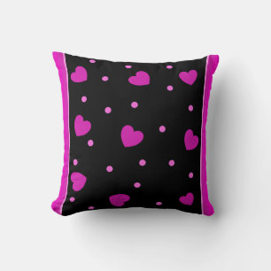 Coussin Design de coeur moderne rose mignonne