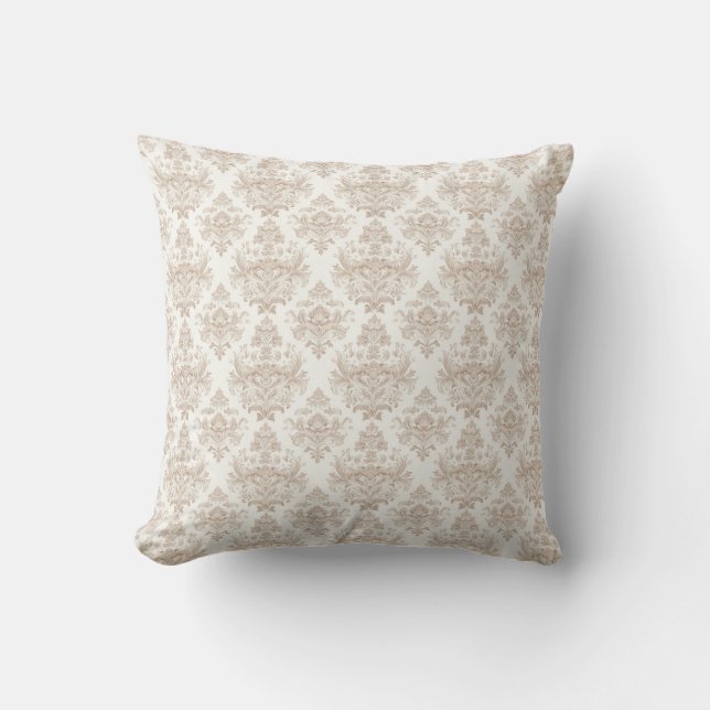 Coussin design de défilement blanc neutre (Recto)