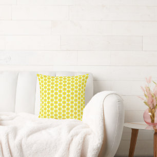Coussin Design de fleurs jaunes