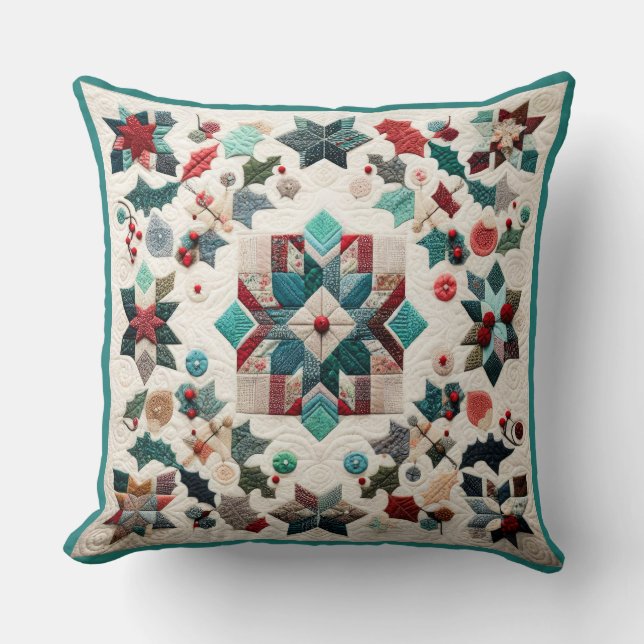 Coussin Design de Noël doré (Recto)