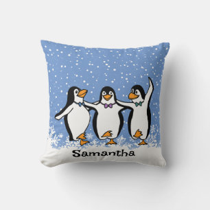 Coussin Design de pingouins dansants