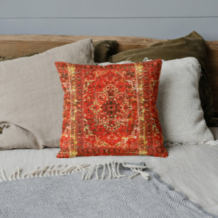 Coussin Design de tapis Oriental avec un look de grunge
