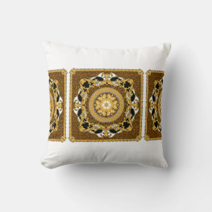 Coussin Design d'écharpe en soie avec poster de animal et 