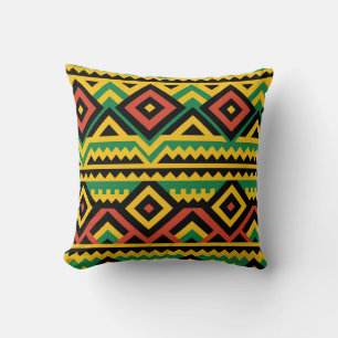 Coussin Design d'impression africain audacieux