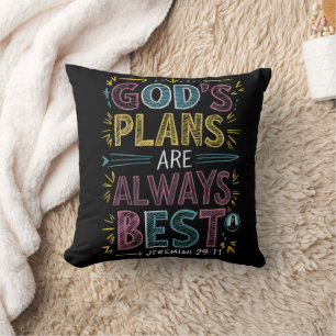 Coussin Design Divin : Les Plans De Dieux Sont Toujours Me