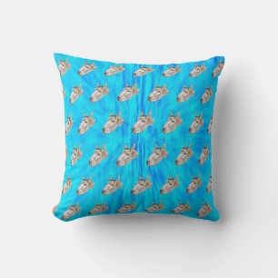 Coussin Design Donkey de la teinture de tarte bleue