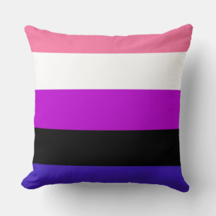 Coussin Design du drapeau de la fierté du genre