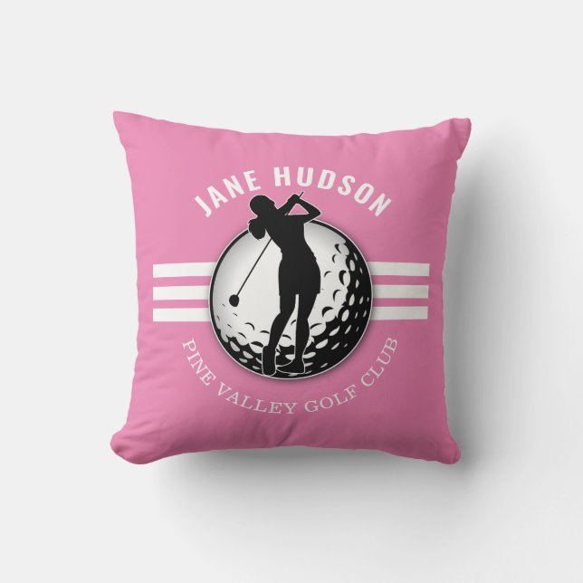 Coussin Design élégant de Golfeur pour femmes (Recto)